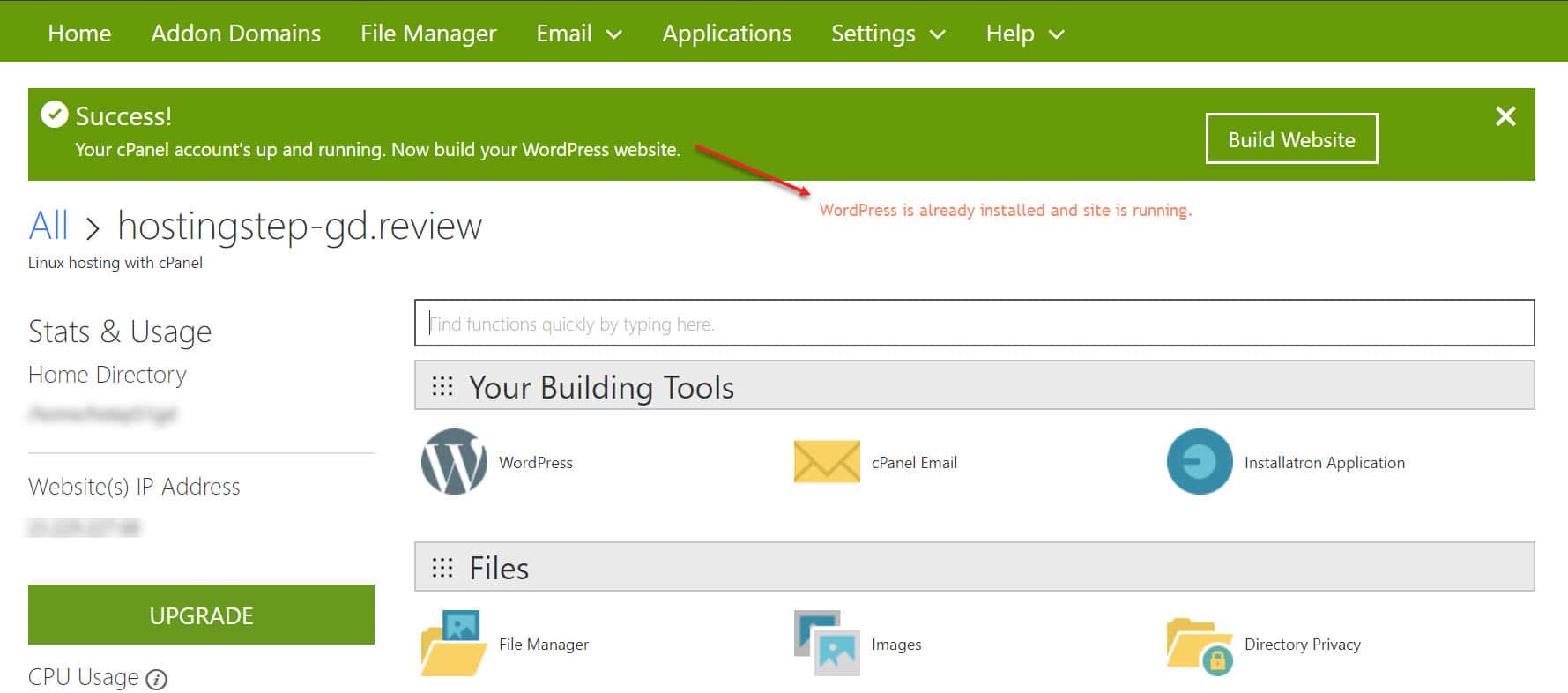 godaddy cpanel GoDaddy Hosting Review | User Reviews | Hostingstep 4