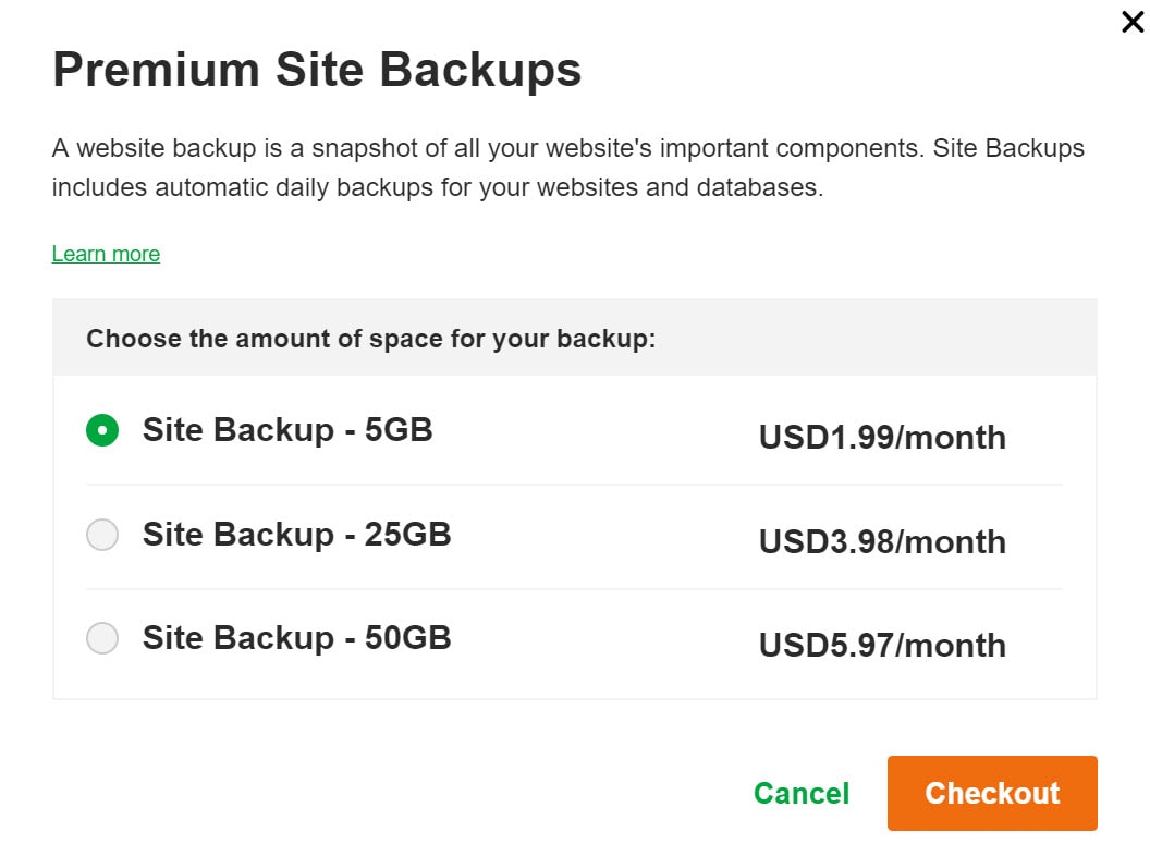 godaddy paid backup GoDaddy Hosting Review | User Reviews | Hostingstep 9