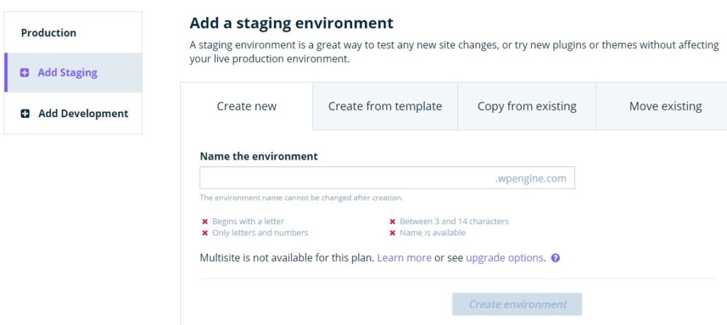 Staging Sites