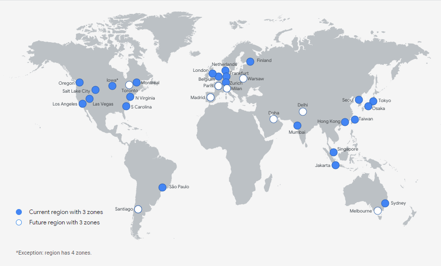 Google Cloud Regions Templ